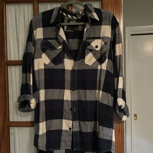 Mens checkered button down